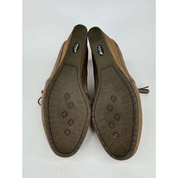 Dr. Scholl’s Dakota Wedge Booties Taupe Faux Suede Lace Up Ankle Boots Women’s 9 - Picture 15 of 16